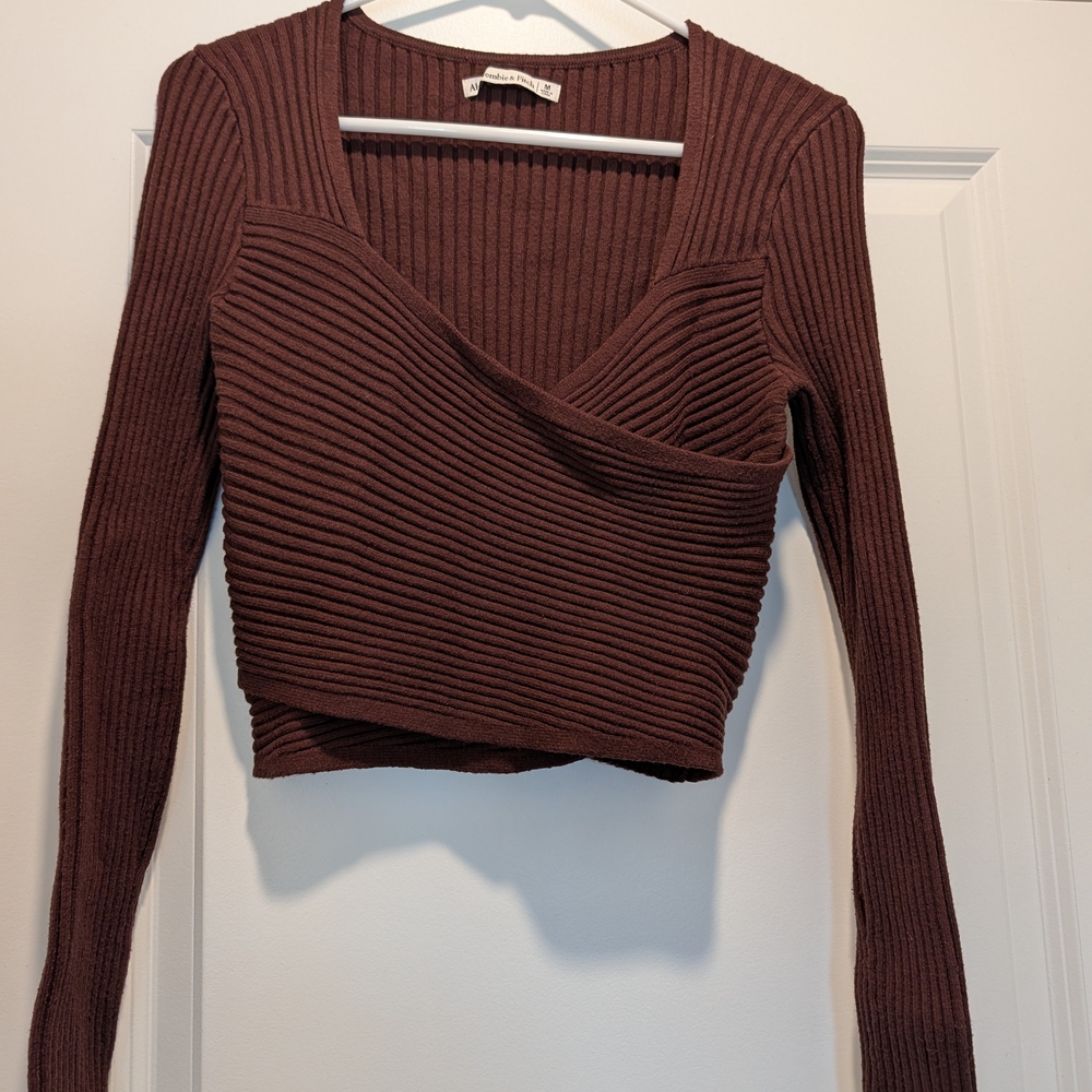 Abercrombie & Fitch Chocolate Ribbed Sweater